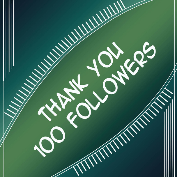 Poděkujte uživateli následovníci 100 zelená - Fotografie, Obrázek