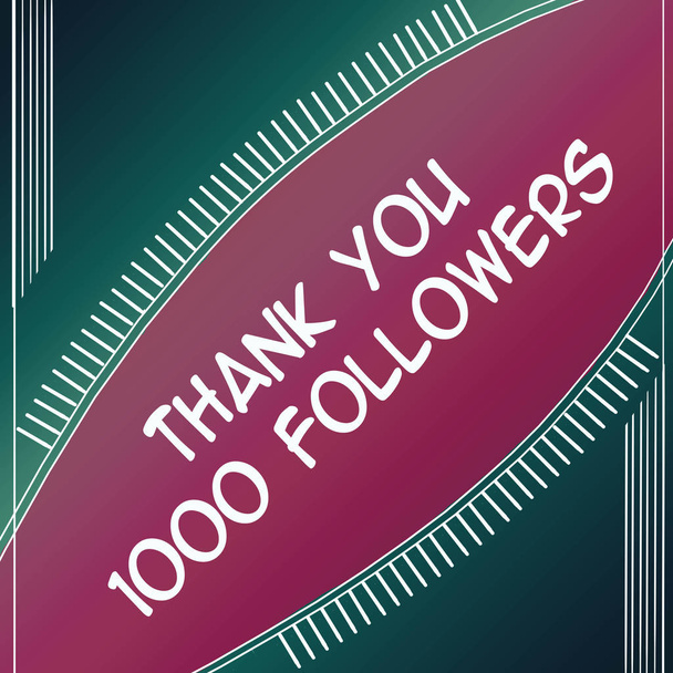 Poděkujte uživateli následovníci 1000 fialová - Fotografie, Obrázek