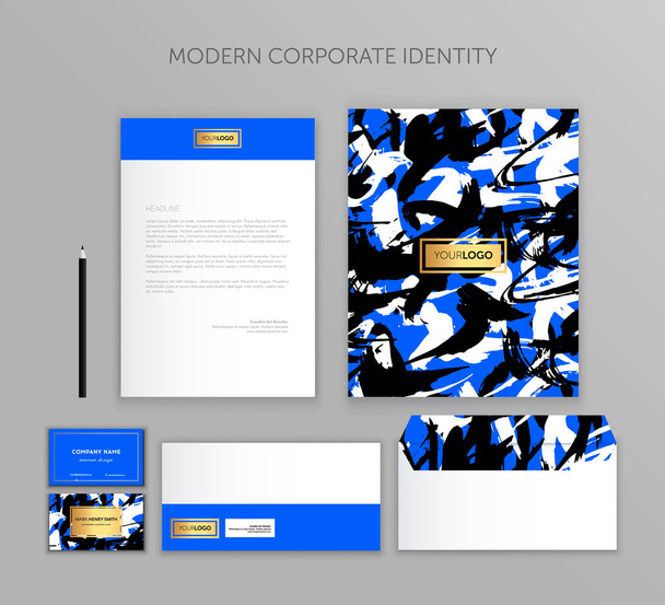 Vállalati-azonosság üzleti szett. Modern levélpapír sablont. Az üzleti dokumentáció. - Vektor, kép