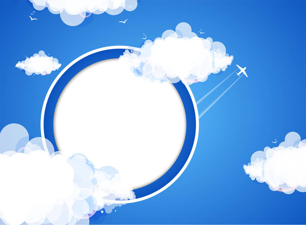 Cloud theme vector background. Eps 10 - Вектор,изображение