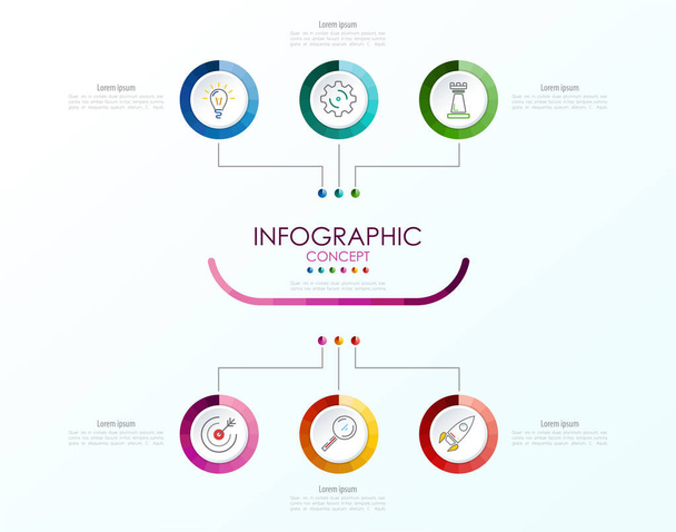Vector infographic template. Business concept with options.Vector illustration. - Vector, Imagen