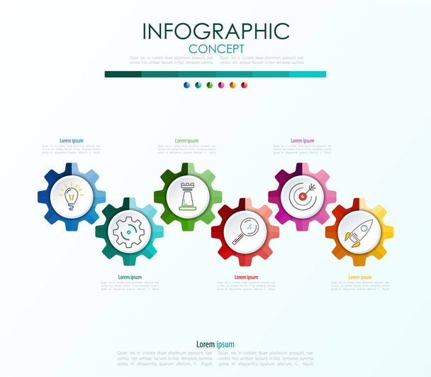 Vector infographic template. Business concept with options.Vector illustration. - Vector, afbeelding