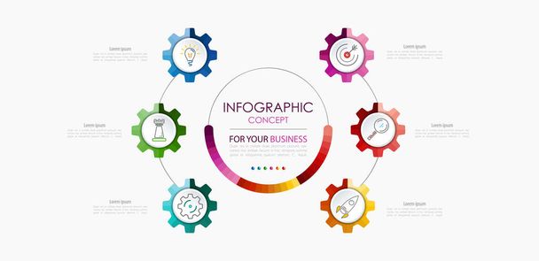 Vector infographic template. Business concept with options.Vector illustration. - Wektor, obraz