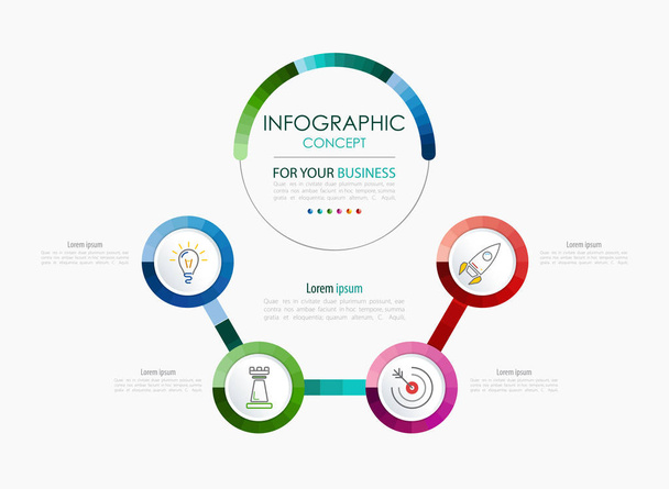 Vector infographic template. Business concept with options.Vector illustration. - Vetor, Imagem
