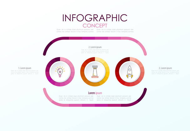 Vector infographic template. Business concept with options.Vector illustration. - Вектор,изображение