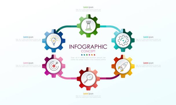 Vector infographic template. Business concept with options.Vector illustration. - Vector, afbeelding