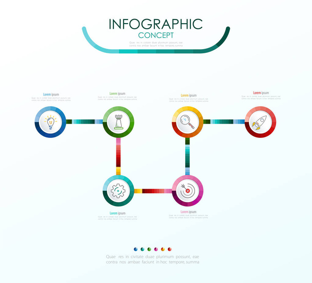 Vector infographic template. Business concept with options.Vector illustration. - Vettoriali, immagini