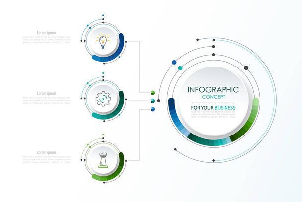 Vector infographic template. Business concept with options.Vector illustration. - Διάνυσμα, εικόνα