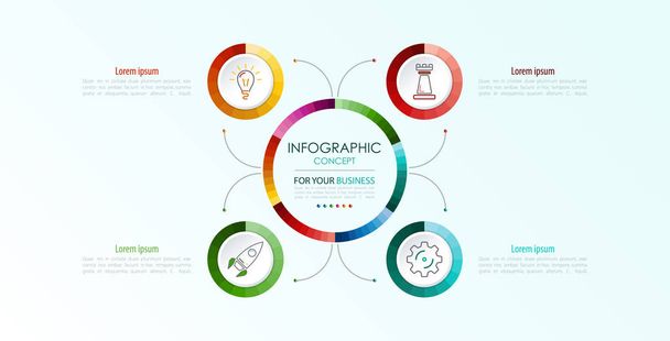 Vector infographic template. Business concept with options.Vector illustration. - Вектор, зображення