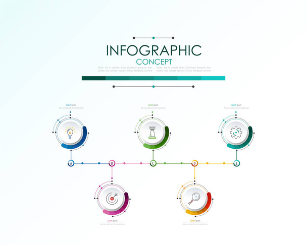 Vector infographic template. Business concept with options.Vector illustration. - Vettoriali, immagini