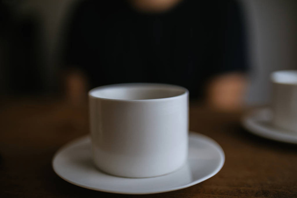 Egy csésze kávét a török az asztalon - Fotó, kép