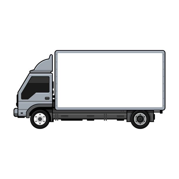 Lege transport Truck voor vracht op witte achtergrond. Vector - Vector, afbeelding