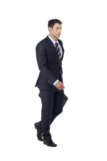 attractive businessman with briefcase - Fotó, kép
