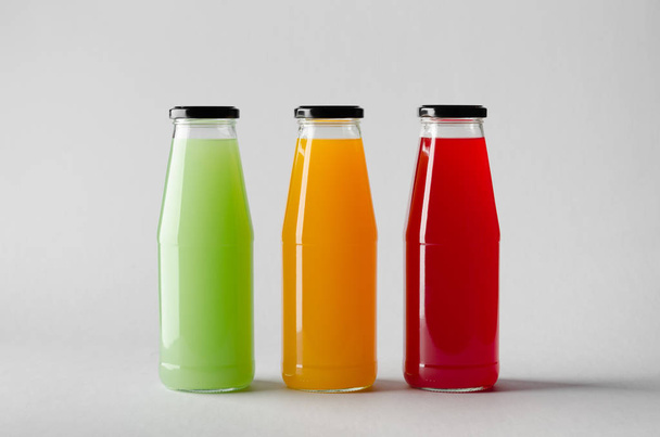 Juice Bottle Mock-Up - Three Bottles - Фото, изображение