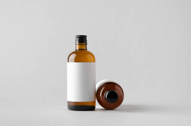 Фармацевтический макет бутылки - две бутылки. Blank Label
 - Фото, изображение