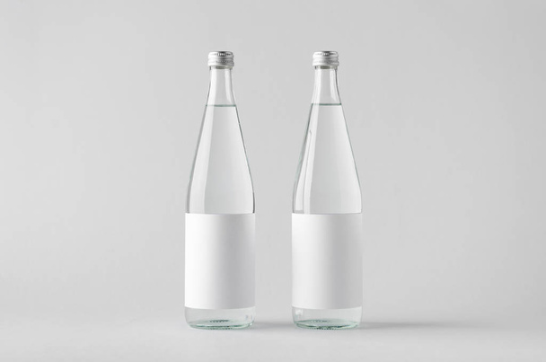 Water Bottle Mock-Up - Two Bottles. Blank Label - Foto, imagen
