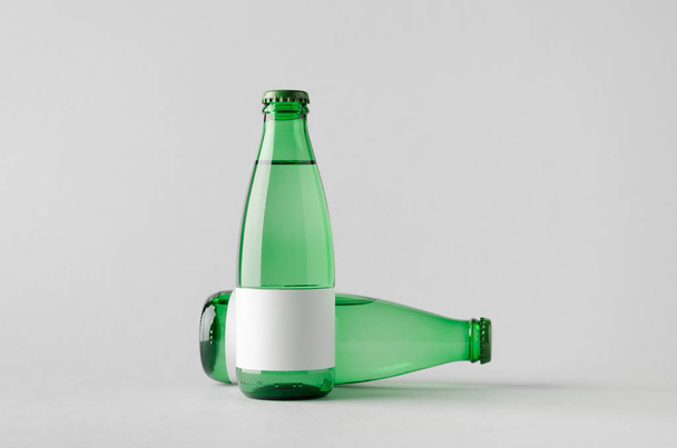 Water Bottle Mock-Up - Two Bottles. Blank Label - Valokuva, kuva