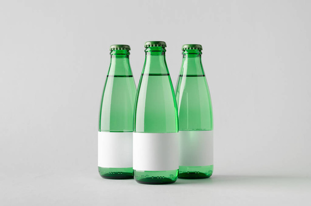 Water Bottle Mock-Up - Three Bottles. Blank Label - Φωτογραφία, εικόνα