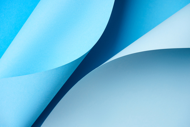 close-up view of beautiful bright blue creative paper background  - Foto, Imagen