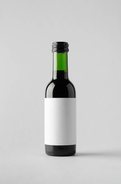 Wine Quarter / Mini Bottle Mock-Up. Blank Label - Фото, изображение