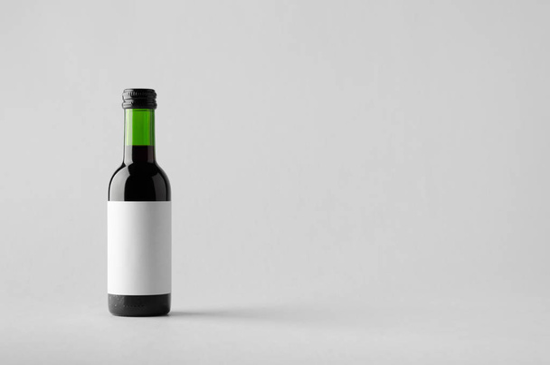 Wine Quarter / Mini Bottle Mock-Up. Blank Label - Photo, image