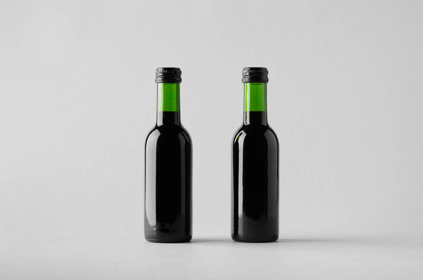 Wine Quarter / Mini Bottle Mock-Up - Two Bottles - Photo, image