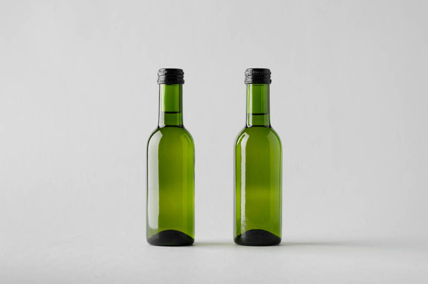 Wine Quarter / Mini Bottle Mock-Up - Two Bottles - Foto, Imagem
