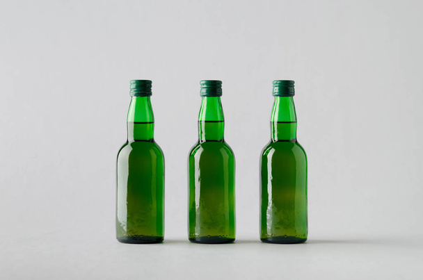 Miniature Spirits / Liquor Bottle Mock-Up - Three Bottles - Фото, изображение