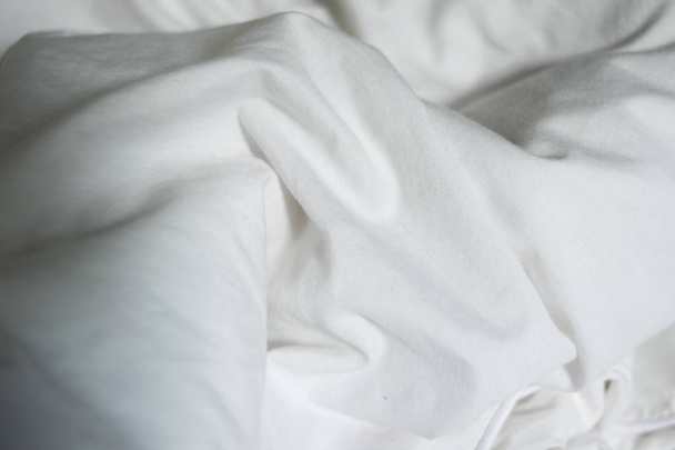 white blanket bed background - Foto, Bild
