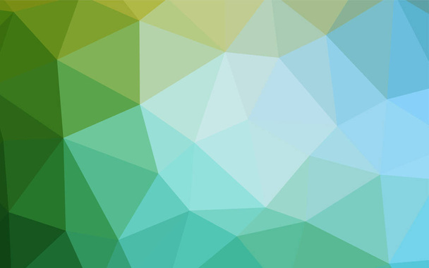 Light Blue, Green vector polygon abstract background. Geometric illustration in Origami style with gradient.  Textured pattern for your backgrounds. - Vetor, Imagem