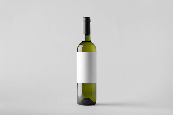 Wine Bottle Mock-Up. Blank Label - Фото, изображение