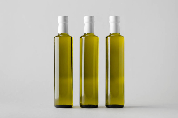 Olive / Sunflower / Sesame Oil Bottle Mock-Up - Three Bottles - Photo, Image