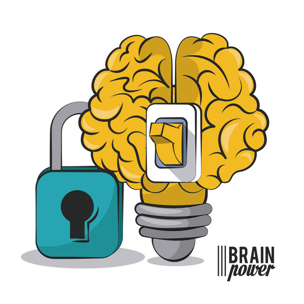 Beyin gücü kavramı - Vektör, Görsel