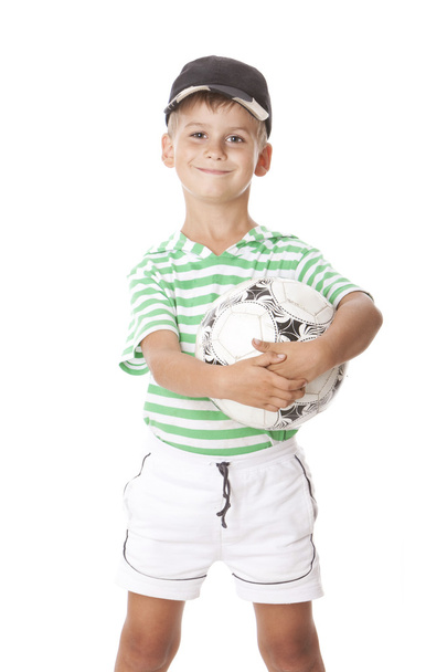 Boy holding a soccer ball - Photo, image