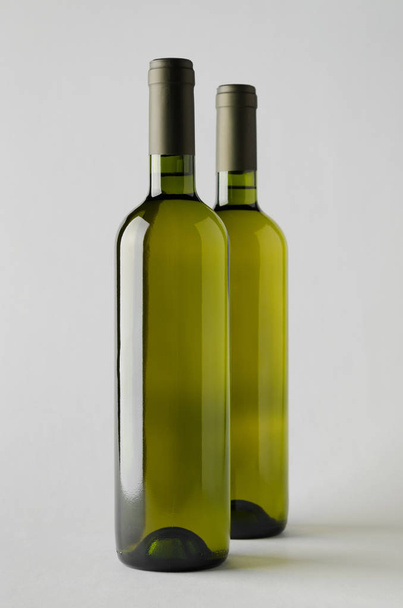 Wine Bottle Mock-Up - Two Bottles - Fotoğraf, Görsel