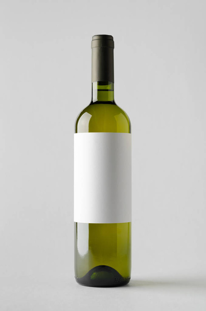 Wine Bottle Mock-Up. Blank Label - 写真・画像
