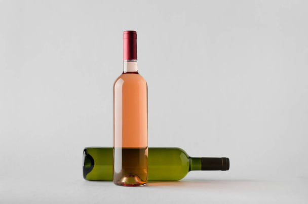 Wine Bottle Mock-Up - Two Bottles - Foto, Bild