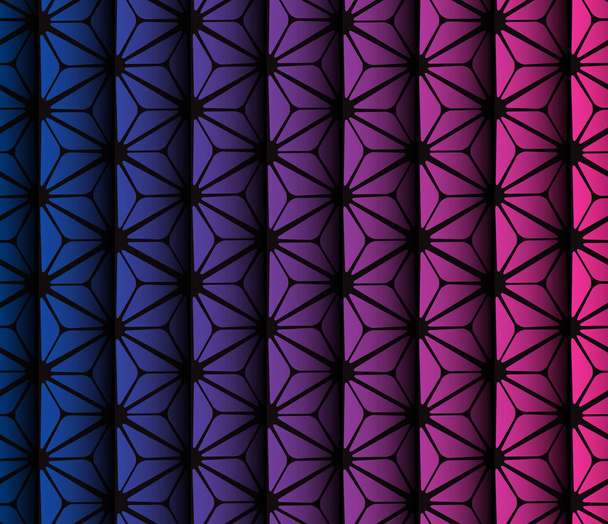 Abstract stained glass background from flowers with gradient background and shadows. Vector background for your creativity - Вектор,изображение