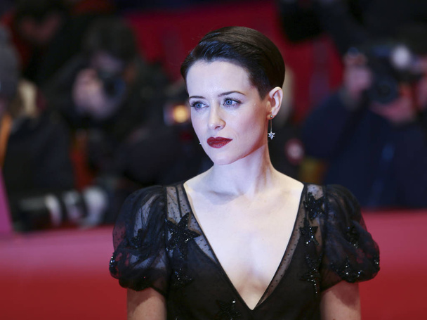 Claire Foy attends the 'Unsane' premiere during the 68th Berlinale International Film Festival Berlin at Berlinale Palast on February 21, 2018 in Berlin, Germany. - Foto, Imagem