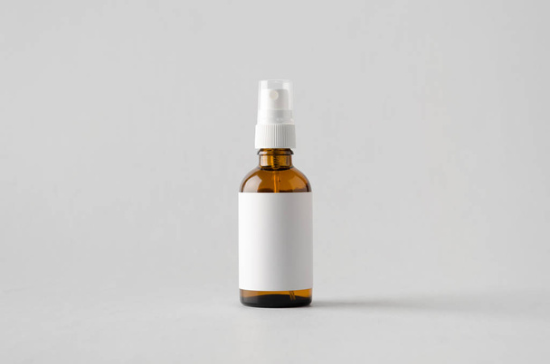 Amber Spray Bottle Mock-Up - Blank Label - Foto, Bild