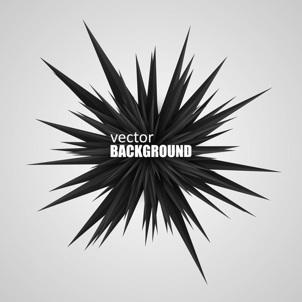 Geometric background. Abstract black explosion. Vector illustration EPS10 - Vettoriali, immagini
