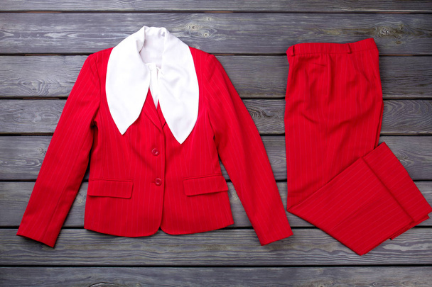 Red jacket with white collar. - Photo, Image