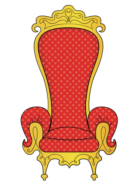 aislado sobre fondo blanco. El objeto del interior, el trono del rey. Vector
 - Vector, Imagen