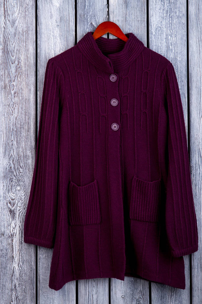 Burgundy wool coat. - Photo, Image