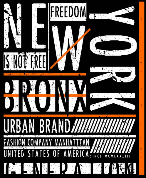 Nowym Jorku, Nowy Jork, wektor ilustracja T-Shirt Design, drukowania Designnyc, Nowy Jork, wektor ilustracja T-Shirt Design, nadruk - Wektor, obraz