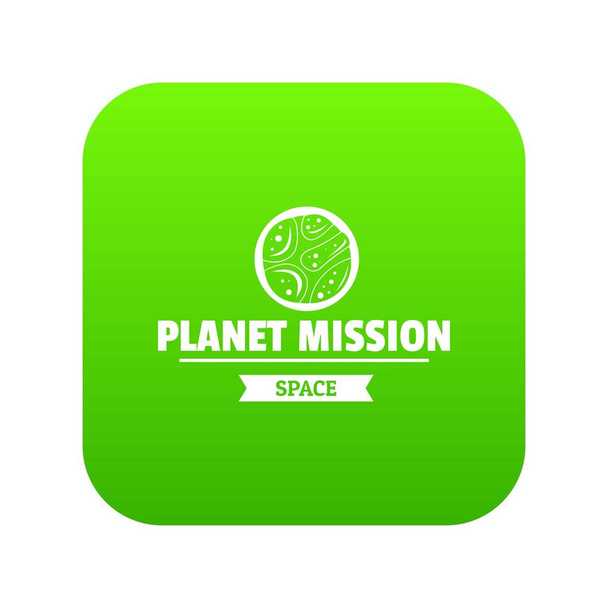 Icône de mission spatiale vecteur vert
 - Vecteur, image