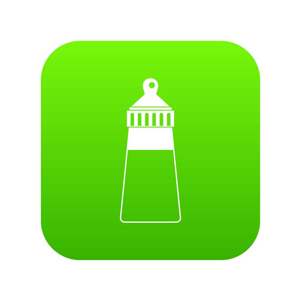 Baby milk bottle icon digital green - Вектор, зображення