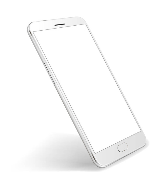 Älypuhelin mockup läpinäkyvä näyttö helppo paikka demo. Vektori esimerkki teknologian matkapuhelin
. - Vektori, kuva