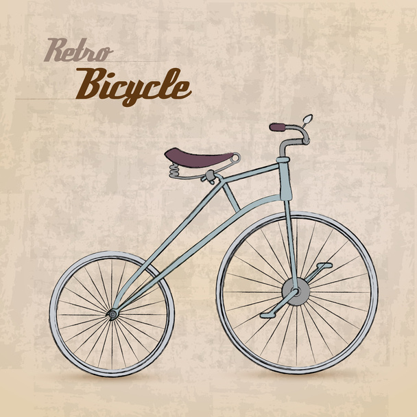 Vintage retro fiets - Vector, afbeelding