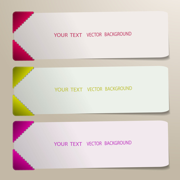 ensemble de bannières vectorielles colorées - Vecteur, image